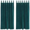 Függönyök függönyökkel 2 pcs Sötétzöld 140 x 175 cm Bársony