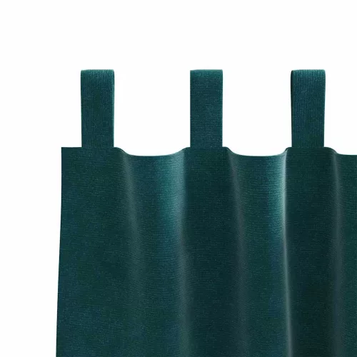 Függönyök függönyökkel 2 pcs Sötétzöld 140 x 175 cm Bársony