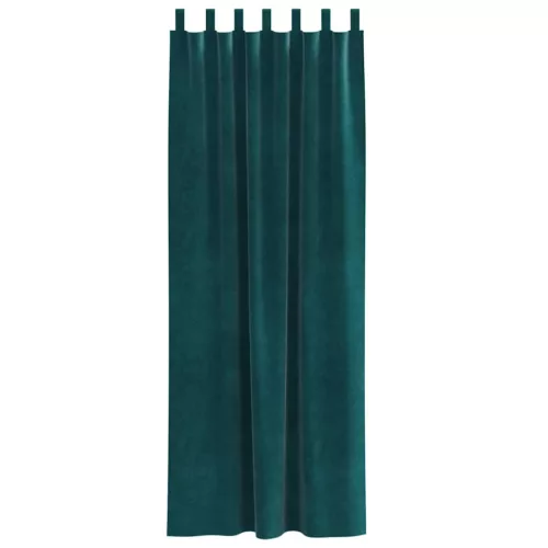 Függönyök függönyökkel 2 pcs Sötétzöld 140 x 225 cm Bársony