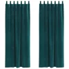 Függönyök függönyökkel 2 pcs Sötétzöld 140 x 260 cm Bársony