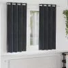 Függönyök függönyökkel 2 pcs Sötétszürke 140 x 175 cm Bársony
