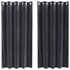Függönyök függönyökkel 2 pcs Sötétszürke 140 x 175 cm Bársony