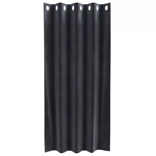 Függönyök függönyökkel 2 pcs Sötétszürke 140 x 175 cm Bársony