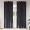 Függönyök függönyökkel 2 pcs Sötétszürke 140 x 225 cm Bársony