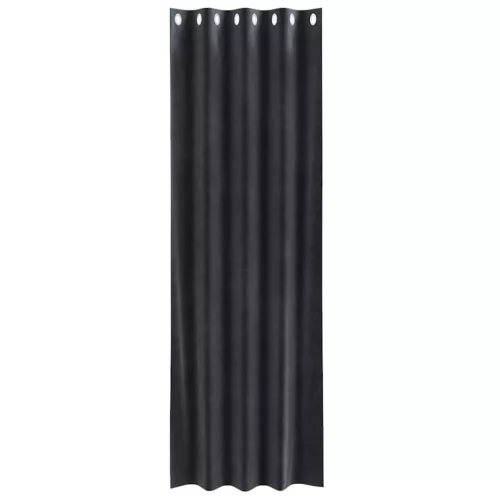 Függönyök függönyökkel 2 pcs Sötétszürke 140 x 225 cm Bársony