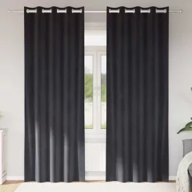   Függönyök függönyökkel 2 pcs Sötétszürke 140 x 260 cm Bársony