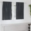 Függönyök függönyökkel 2 pcs Sötétszürke 140 x 140 cm Bársony