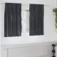 Függönyök függönyökkel 2 pcs Sötétszürke 140 x 140 cm Bársony