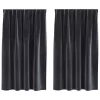 Függönyök függönyökkel 2 pcs Sötétszürke 140 x 140 cm Bársony