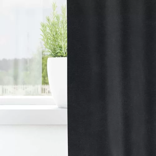 Függönyök függönyökkel 2 pcs Sötétszürke 140 x 175 cm Bársony
