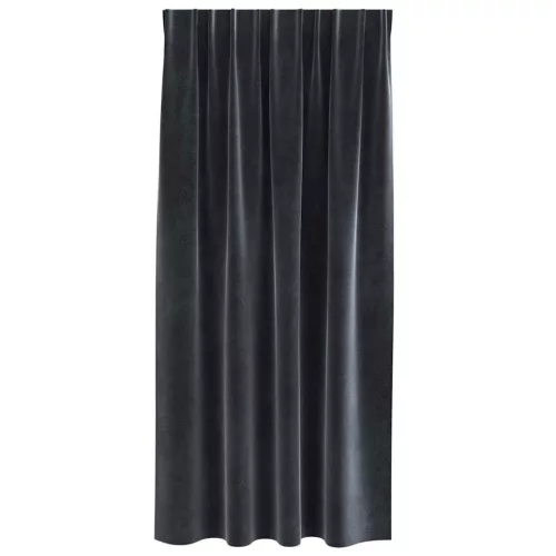Függönyök függönyökkel 2 pcs Sötétszürke 140 x 175 cm Bársony