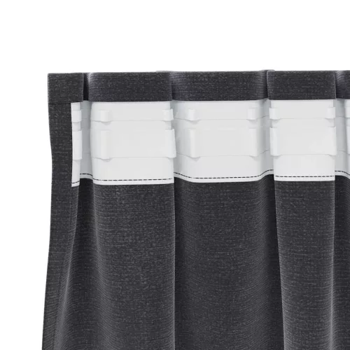 Függönyök függönyökkel 2 pcs Sötétszürke 140 x 175 cm Bársony