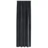 Függönyök függönyökkel 2 pcs Sötétszürke 140 x 225 cm Bársony