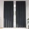 Függönyök függönyökkel 2 pcs Sötétszürke 140 x 245 cm Bársony