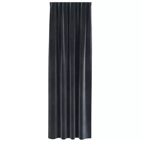 Függönyök függönyökkel 2 pcs Sötétszürke 140 x 245 cm Bársony