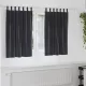 Függönyök függönyökkel 2 pcs Sötétszürke 140 x 140 cm Bársony