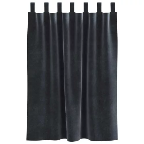 Függönyök függönyökkel 2 pcs Sötétszürke 140 x 140 cm Bársony