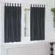 Függönyök függönyökkel 2 pcs Sötétszürke 140 x 175 cm Bársony