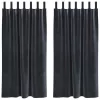 Függönyök függönyökkel 2 pcs Sötétszürke 140 x 175 cm Bársony