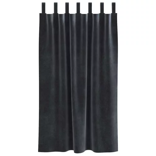 Függönyök függönyökkel 2 pcs Sötétszürke 140 x 175 cm Bársony