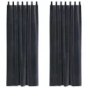 Függönyök függönyökkel 2 pcs Sötétszürke 140 x 260 cm Bársony