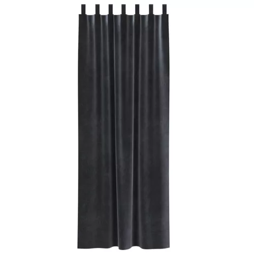 Függönyök függönyökkel 2 pcs Sötétszürke 140 x 260 cm Bársony