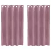 Függönyök 2 pcs Sötét rózsaszín 140 x 140 cm Bársony