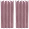 Függönyök 2 pcs Sötét rózsaszín 140 x 175 cm Bársony