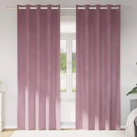 Függönyök 2 pcs Sötét rózsaszín 140 x 225 cm Bársony