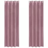 Függönyök 2 pcs Sötét rózsaszín 140 x 260 cm Bársony