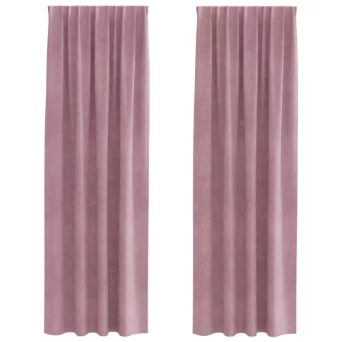 Függönyök 2 pcs Sötét rózsaszín 140 x 225 cm Bársony