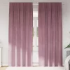 Függönyök 2 pcs Sötét rózsaszín 140 x 245 cm Bársony