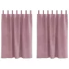 Függönyök 2 pcs Sötét rózsaszín 140 x 140 cm Bársony