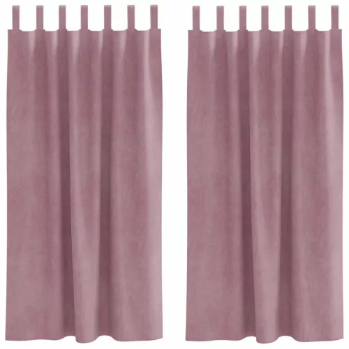 Függönyök 2 pcs Sötét rózsaszín 140 x 175 cm Bársony