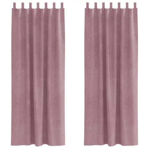 Függönyök 2 pcs Sötét rózsaszín 140 x 260 cm Bársony