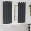 Függönyök függönyökkel 2 pcs Világosszürke 140 x 175 cm Bársony