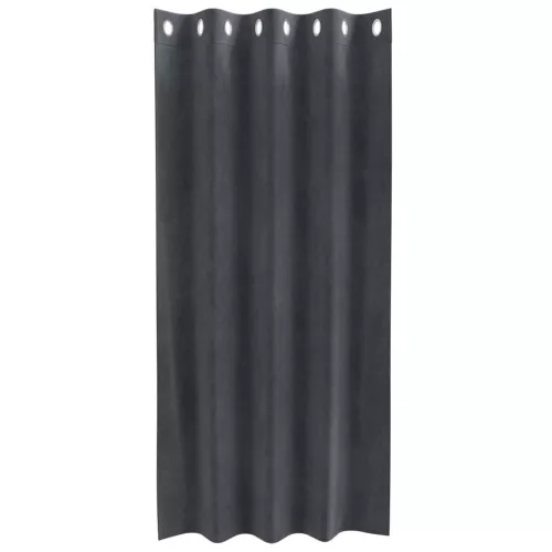 Függönyök függönyökkel 2 pcs Világosszürke 140 x 175 cm Bársony