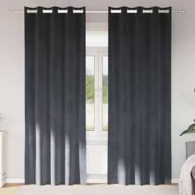  Függönyök függönyökkel 2 pcs Világosszürke 140 x 245 cm Bársony
