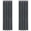 Függönyök függönyökkel 2 pcs Világosszürke 140 x 245 cm Bársony
