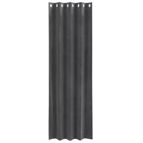Függönyök függönyökkel 2 pcs Világosszürke 140 x 245 cm Bársony