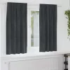 Függönyök függönyökkel 2 pcs Világosszürke 140 x 175 cm Bársony