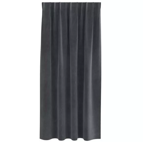 Függönyök függönyökkel 2 pcs Világosszürke 140 x 175 cm Bársony