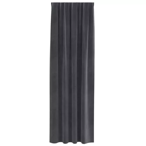 Függönyök függönyökkel 2 pcs Világosszürke 140 x 245 cm Bársony
