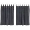 Függönyök függönyökkel 2 pcs Világosszürke 140 x 140 cm Bársony