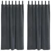 Függönyök függönyökkel 2 pcs Világosszürke 140 x 175 cm Bársony