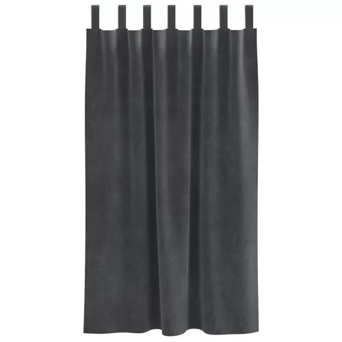 Függönyök függönyökkel 2 pcs Világosszürke 140 x 175 cm Bársony