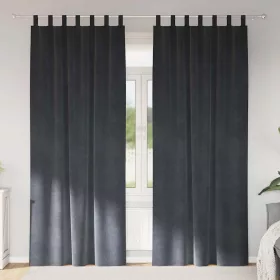   Függönyök függönyökkel 2 pcs Világosszürke 140 x 260 cm Bársony