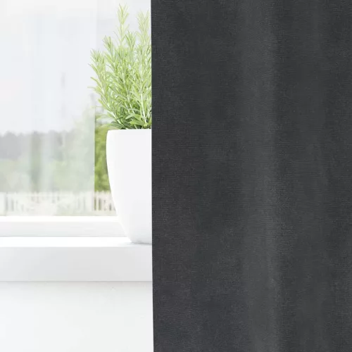 Függönyök függönyökkel 2 pcs Világosszürke 140 x 260 cm Bársony