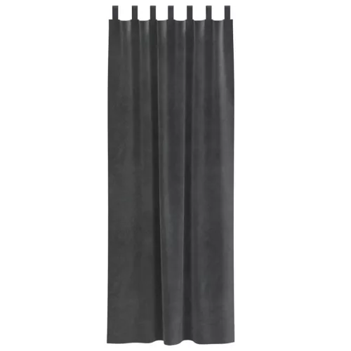 Függönyök függönyökkel 2 pcs Világosszürke 140 x 260 cm Bársony