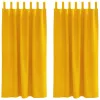 Függönyök függönyökkel 2 pcs Mustár sárga 140 x 175 cm Bársony